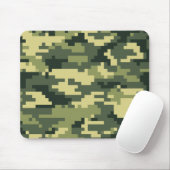 Tapis De Souris Camouflage numérique en bois à 8 bits / Camo (Avec souris)