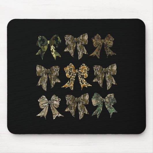 Tapis De Souris Camouflage Old Camo Bow Camo Coquette Bow Hunting (Devant)