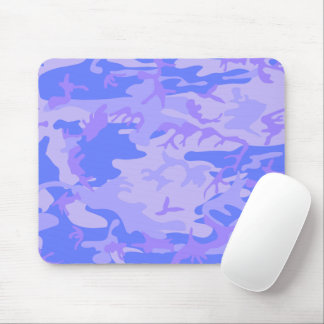 Tapis De Souris Camouflage Pastel Blue Motif Abstrait