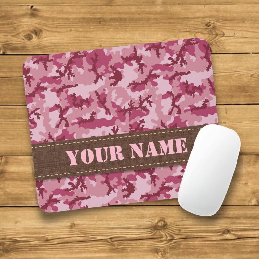 Tapis De Souris Camouflage rose