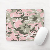 Tapis De Souris Camouflage rose et vert, Militaire, Armée (Avec souris)