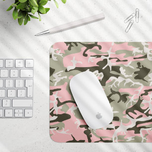Tapis De Souris Camouflage rose et vert, Militaire, Armée