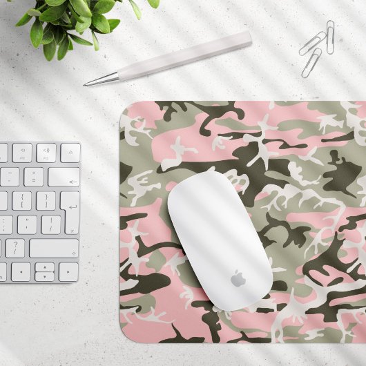 Tapis De Souris Camouflage rose et vert, Militaire, Armée