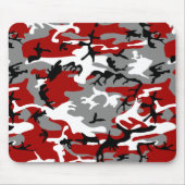 Tapis De Souris Camouflage rouge et gris, Militaire, Armée (Devant)