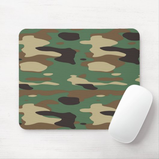 Tapis De Souris Camouflage vert Mousepad (Avec souris)