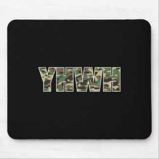 Tapis De Souris Camouflage Yhwh Yahweh Chasse à la camo chrétienne