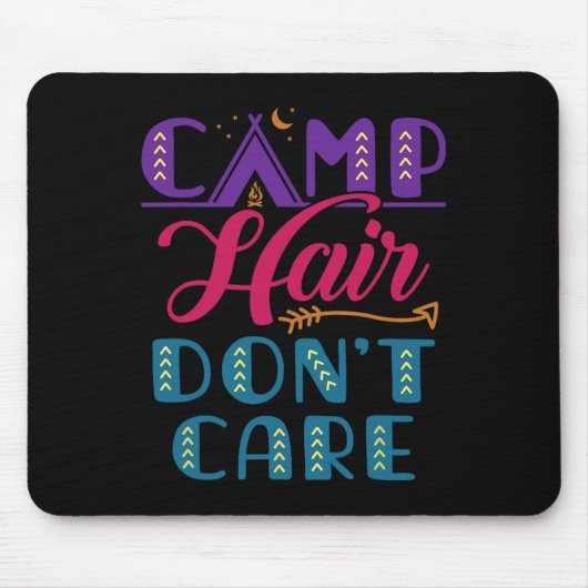 Tapis De Souris Camp Cheveux Peu Importe Camp De Vacances Doux Gla (Devant)
