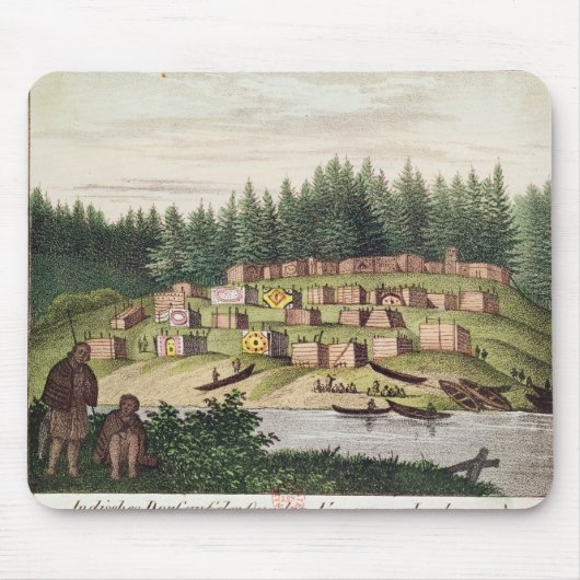 Tapis De Souris Campement indien sur l'île de Quadra (Devant)