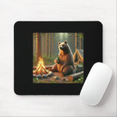 Tapis De Souris Camping avec ours (Avec souris)