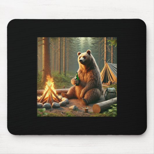 Tapis De Souris Camping avec ours (Devant)