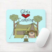 Tapis De Souris Camping d'amour de filles (Avec souris)