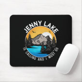 Tapis De Souris Camping de pêche - Lakeview Jenny Lake (Avec souris)