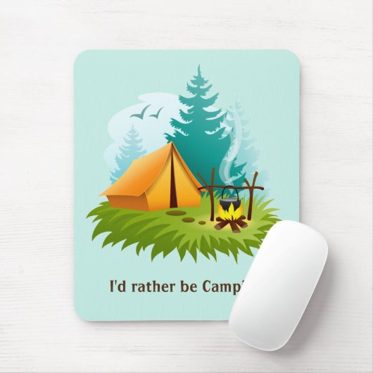 Tapis De Souris Camping Design Mousepad (Avec souris)
