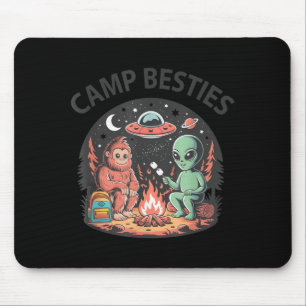 Tapis De Souris Camping d'été mignon des meilleures amies Alien Bi