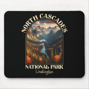 Tapis De Souris Camping en saison automnale dans le parc national