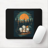 Tapis De Souris Camping Vibes Automne Rétro Automne Femmes Hommes  (Avec souris)