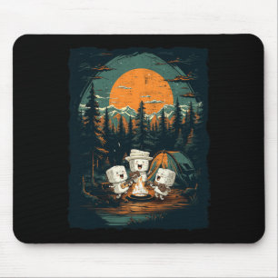 Tapis De Souris Camping Vibes Automne Rétro Automne Femmes Hommes