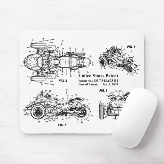 Tapis De Souris Can Am Spyder, US Patent Application Mousepad (Avec souris)