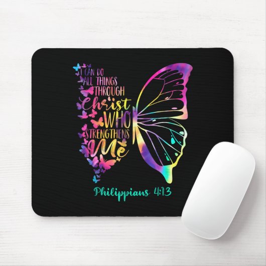 Tapis De Souris Can Do All Things Through Christ Who Strengthens M (Avec souris)