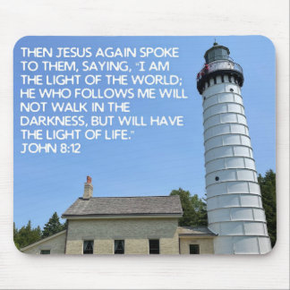 Tapis De Souris Cana Island Lighthouse Bible Verse Souris Pad