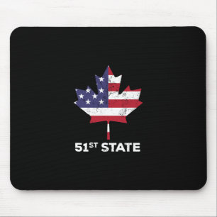Tapis De Souris Canada 51e État États-Unis Drôle Président Cit