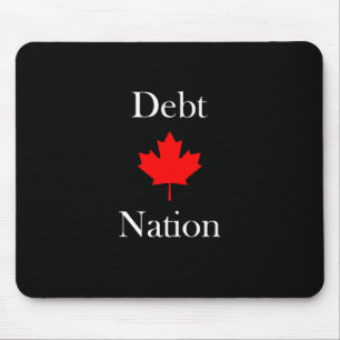 Tapis De Souris Canada Feuille d'érable Dette Nation Couleur foncé