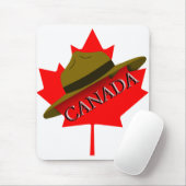 Tapis De Souris Canadian Mountie Hat on Red Maple Leaf (Avec souris)