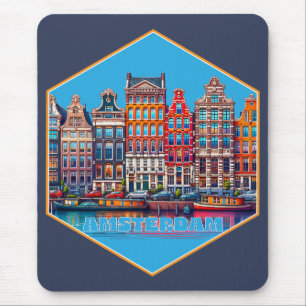 Tapis De Souris Canal Amsterdam Pays-Bas Europe