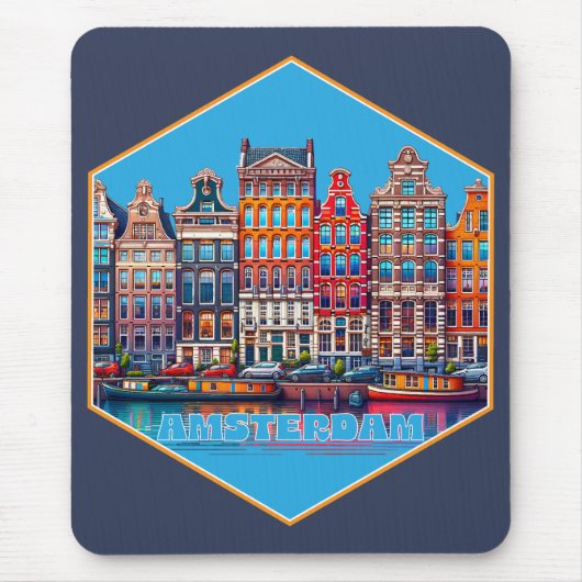 Tapis De Souris Canal Amsterdam Pays-Bas Europe (Devant)