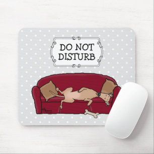 Tapis De Souris Canapé Greyhound (fawn) Chien Lazy Dormir Drôle