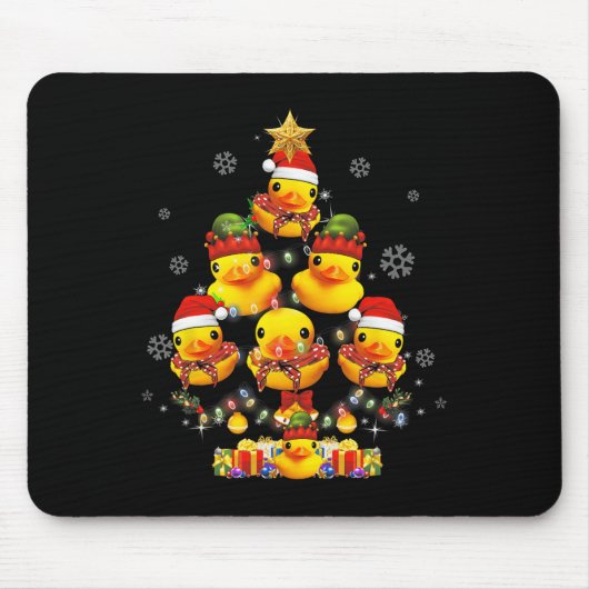 Tapis De Souris Canard en caoutchouc Arbre de Noël Xmas Lumière en (Devant)