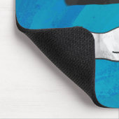 Tapis De Souris Canard noir sur bleu (Coin)