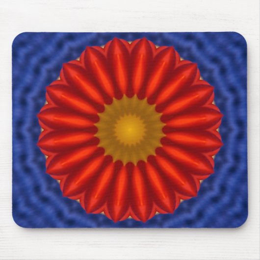 Tapis De Souris Canard sur fond bleu avec jaune (Devant)