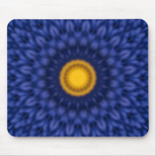 Tapis De Souris Canard sur fond bleu avec jaune