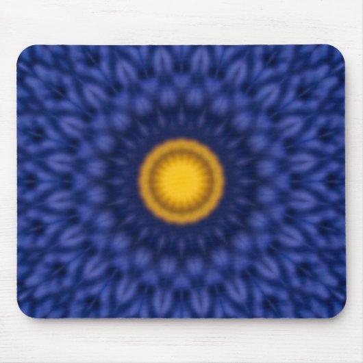 Tapis De Souris Canard sur fond bleu avec jaune (Devant)