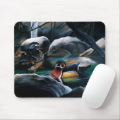 Tapis De Souris Canards branchés Étang de nidification Nature Faun (Avec souris)