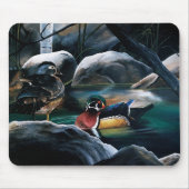 Tapis De Souris Canards branchés Étang de nidification Nature Faun (Devant)