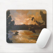 Tapis De Souris Canards S'Installant Dans Une Plaquette Souris (Avec souris)