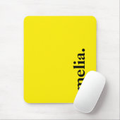 Tapis De Souris Canary Jaune Couleur Solide Nom élégant (Avec souris)