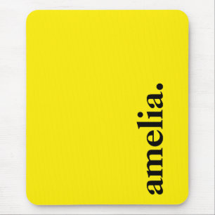 Tapis De Souris Canary Jaune Couleur Solide Nom élégant