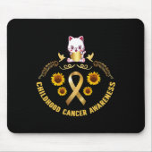 Tapis De Souris cancer de l'enfance conscience belle chatte or can (Devant)