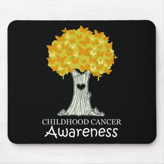 Tapis De Souris Cancer de l'enfance Mois de sensibilisation au rub (Devant)