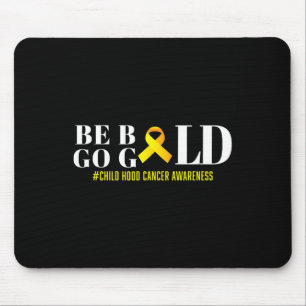 Tapis De Souris Cancer de l'enfance Sensibilisation au ruban or