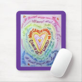 Tapis De Souris Cancer du coeur arc-en-ciel Mousepad (Avec souris)
