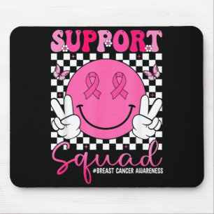 Tapis De Souris Cancer du sein Sensibilisation Groovy Rose Sourire