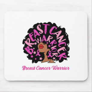 Tapis De Souris Cancer Guerrier Reine noire Femme rose Ribbon Roug