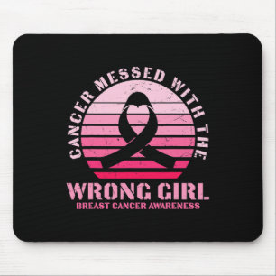 Tapis De Souris Cancer Maltraité Avec La Fille Cancer Du Sein Aw