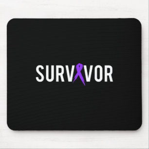 Tapis De Souris Cancer pancréatique Survivant Conception Cadeau Av
