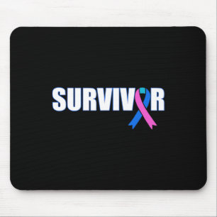 Tapis De Souris Cancer Survivant - Ruban de sensibilisation