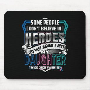 Tapis De Souris Cancer Warrier Je Porte Du Rose Bleu Turquoise Pou